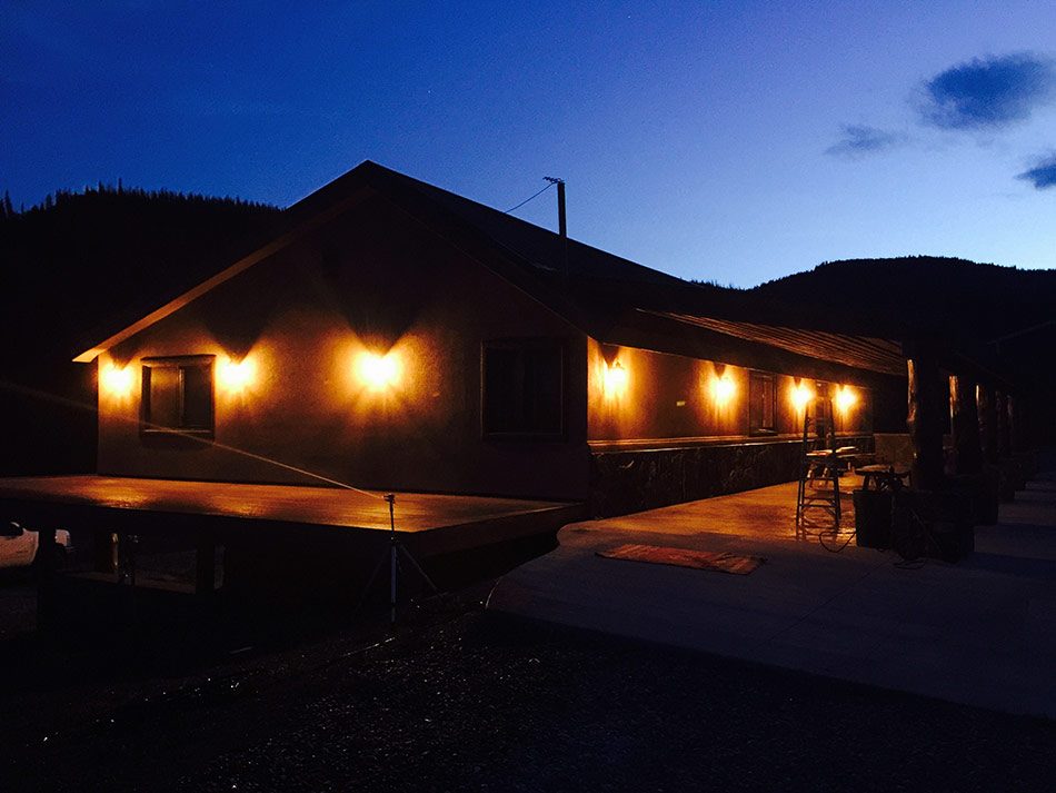The lodge at night